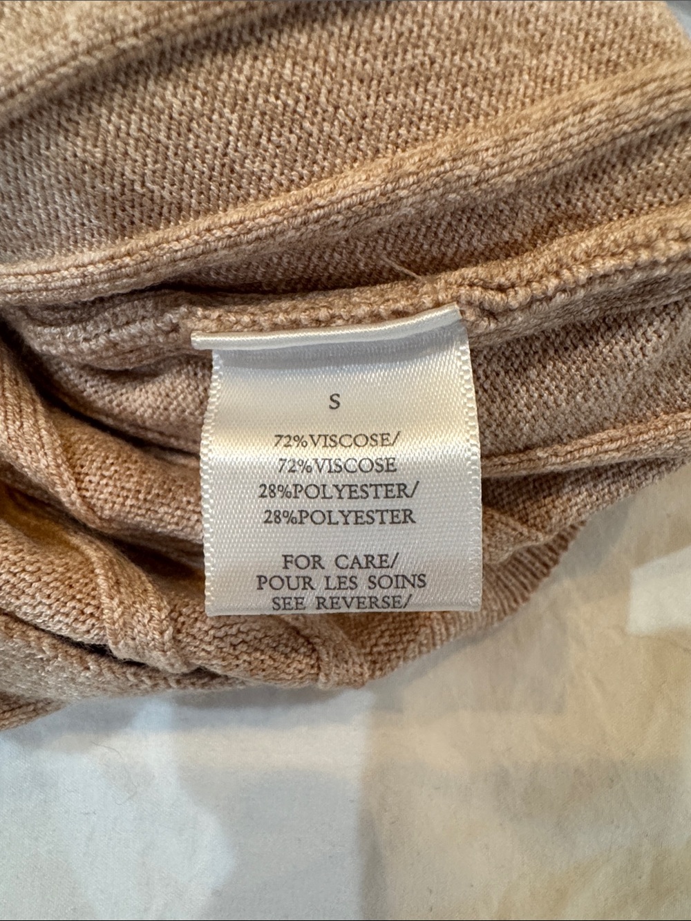 Ronny Kobo Rosette Oatmeal Asymmetrical Wrap Ribbed Knit Crop Top Neutral Date - Picture 7 of 13